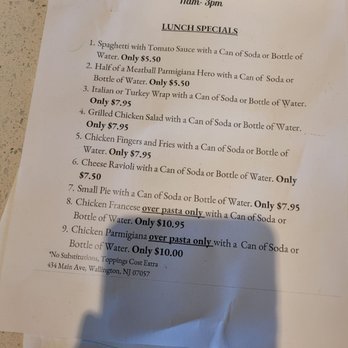 Angelo's Pizza & Pasta - menu for lunch specials - Pizza Near Me - Wallington, New Jersey Angelo's Pizza & Pasta - menu for lunch specials - Pizza Near Me - Wallington, New Jersey
