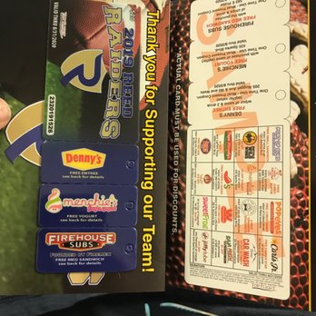 Reed High School - Reed Raider Cards...good for all year  50% off entree every where!! - Middle Schools & High Schools Near Me - Sparks, Nevada