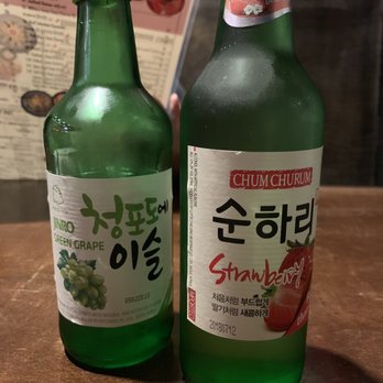 Dae Bak - Two of the many flavors of Soju they have to offer! - Korean Near Me - Santa Clara, California Dae Bak - Two of the many flavors of Soju they have to offer! - Korean Near Me - Santa Clara, California