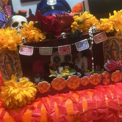 Incarnation School - DÃa de los muertos ofrenda. A project we did, to honor our grandmother Maria Navarro