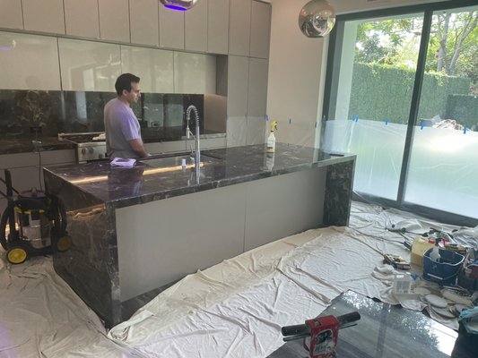 Countertop Resurfacing and Polishing - These countertops look like the day they were installed due to our resurfacing polishing and sealing process