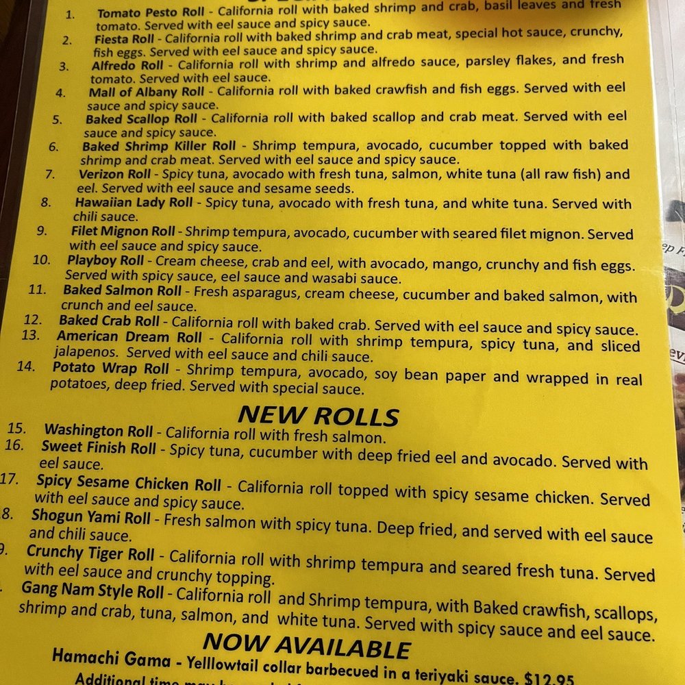 Shogun Japanese Restaurant - Descriptive menu - Japanese Near Me - Albany, Georgia Shogun Japanese Restaurant - Descriptive menu - Japanese Near Me - Albany, Georgia