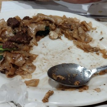 Thai Original BBQ - Half eaten Beef Pad See-Iew - Thai Near Me - Cerritos, California Thai Original BBQ - Half eaten Beef Pad See-Iew - Thai Near Me - Cerritos, California