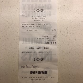 Jimmy John's - Sandwiches Near Me - Baltimore, Maryland