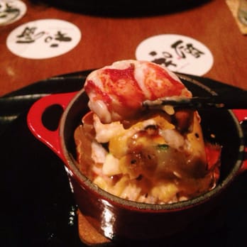 Wakuriya - Lobster No Cocotte-yaki - lobster, mushroom, veg, grilled w Saikyo miso in the cutest Le Cruset pot & Kyoto shichimi pepper - Japanese Near Me - San Mateo, California