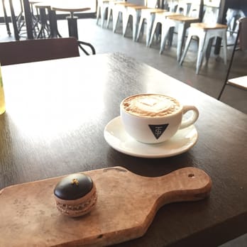 Tout Suite - Cappuccino and a smores macaroon - Cafes Near Me - Houston, Texas Tout Suite - Cappuccino and a smores macaroon - Cafes Near Me - Houston, Texas