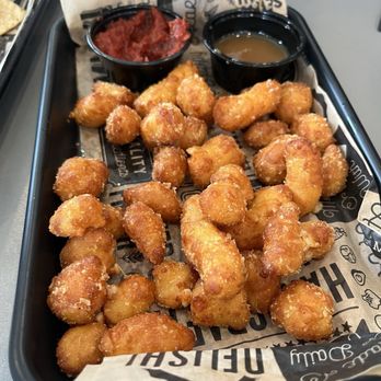 Beach Bear Coastal - Cheese curds with caramel sauce!!!! - Chicken Wings Near Me - Mexico Beach, Florida Beach Bear Coastal - Cheese curds with caramel sauce!!!! - Chicken Wings Near Me - Mexico Beach, Florida