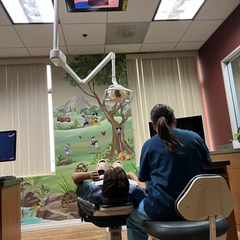 ABC Kid's Dental - My son watching tv during cleaning - Pediatric Dentists Near Me - Irvine, California ABC Kid's Dental - My son watching tv during cleaning - Pediatric Dentists Near Me - Irvine, California