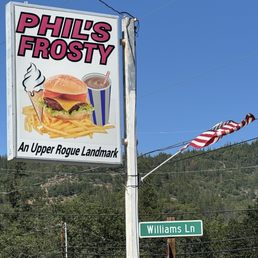 At road sign. At road sign.