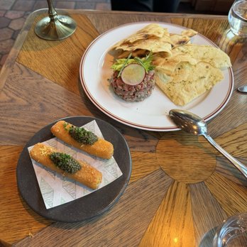 Carne Mare - Mozzarella stick with caviar. Steak tartare - Steakhouses Near Me - New York, New York