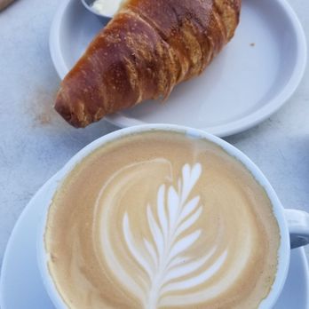 Commune - Croissant and a latte - Cafes Near Me - Virginia Beach, Virginia