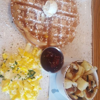 First Watch - Tri-fecta with potatoes instead of a meat option ajd eggs scrambled. - Breakfast & Brunch Near Me - Overland Park, Kansas First Watch - Tri-fecta with potatoes instead of a meat option ajd eggs scrambled. - Breakfast & Brunch Near Me - Overland Park, Kansas