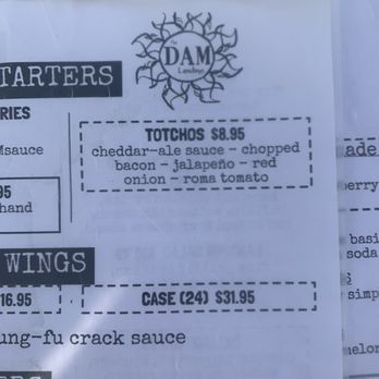 The Dam Landing - Menu - American Near Me - Rochester, Indiana The Dam Landing - Menu - American Near Me - Rochester, Indiana