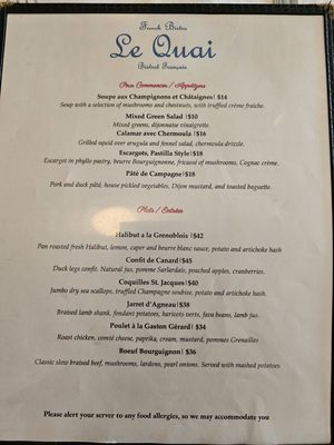 Menu photo 3 Le Quai Bistro Waterford, NY Menu photo 3 Le Quai Bistro Waterford, NY