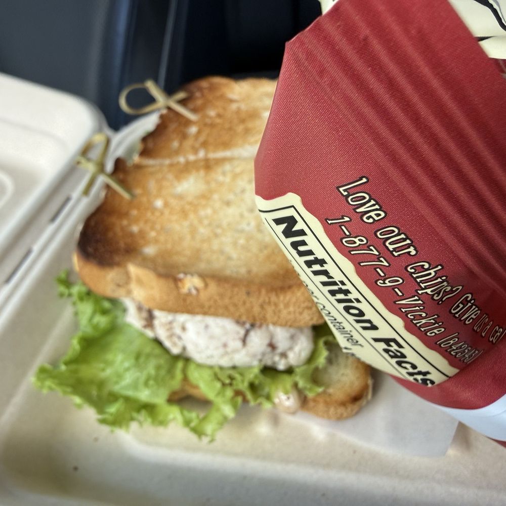 Gather - Pumpkin Chicken Salad on GF bread with chips - Coffee & Tea Near Me - Chesapeake, Virginia