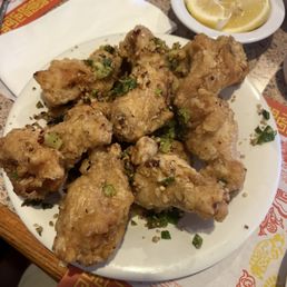 Salt and pepper chicken.  The best in San Diego California