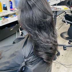 Trim with Layers to frame the face