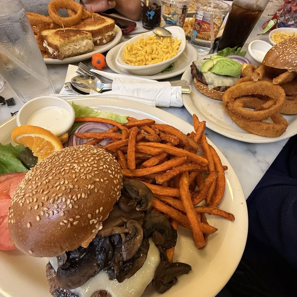Fentons Creamery - Mushroom Swiss burger - Ice Cream & Frozen Yogurt Near Me - Oakland, California