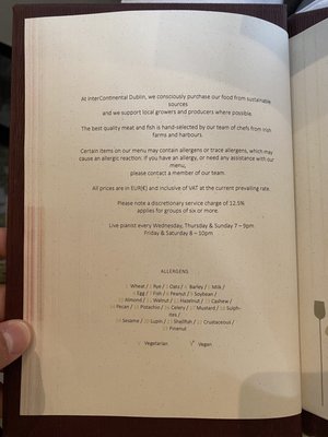 Menu photo 2 Seasons Restaurant Ballsbridge, D