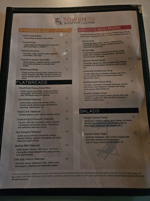 Menu photo 4 Tower39 Rooftop Lounge Carlsbad, CA