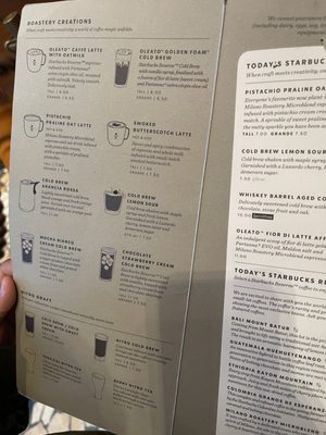 Menu photo 2 Starbucks Reserve Roastery Milan, MI Menu photo 2 Starbucks Reserve Roastery Milan, MI