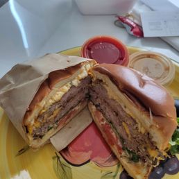 Double patty Angus beef burger Double patty Angus beef burger