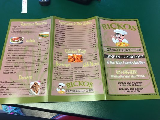 Menu photo 6 Ricko's Soddy-Daisy, TN Menu photo 6 Ricko's Soddy-Daisy, TN