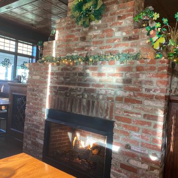 The Green Parrot - Fireplace and Irish decor - Irish Pub Near Me - Newtown, Pennsylvania