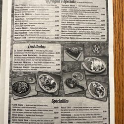 La Fragua Mexican Restaurant - Menu