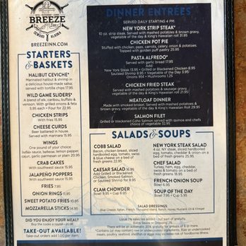 Breeze Inn - Menu - Hotels Near Me - Seward, Alaska