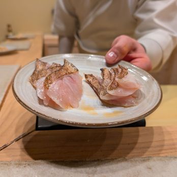 Tsuke Edomae - Deep ocean nodoguro with daikon ponzu - Sushi Bars Near Me - Austin, Texas Tsuke Edomae - Deep ocean nodoguro with daikon ponzu - Sushi Bars Near Me - Austin, Texas