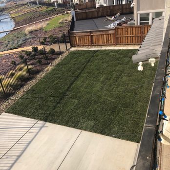 Bella Vista Landscape - Grass area with automated drip  and irrigation !! System - Landscaping Near Me