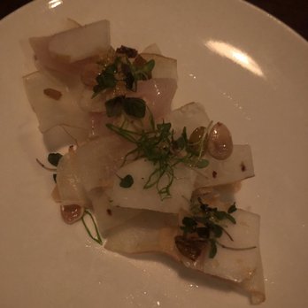 Uchi Houston - Yellowtail with yuka chips - Sushi Bars Near Me - Houston, Texas