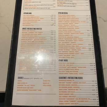 Taverna - Drinks menu - Pizza Near Me - Plano, Texas