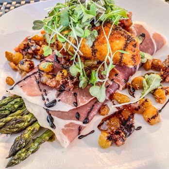 F1RST Restaurant - Crispy brie with grilled asparagus and prosciutto. - Desserts Near Me - Hawthorne, New Jersey