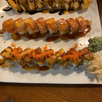 Smiley Thai and Sushi - Godzilla roll, dynamite roll, and the tiger rule listed in no particular order. - Thai Near Me - Mount Juliet, Tennessee
