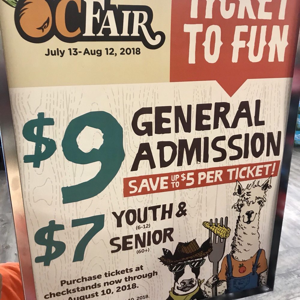 Thanks Vons!  2018 OC Fair discount!