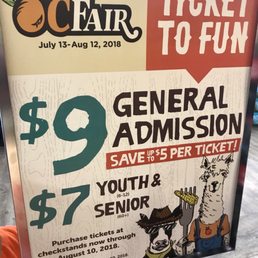 Thanks Vons!  2018 OC Fair discount!