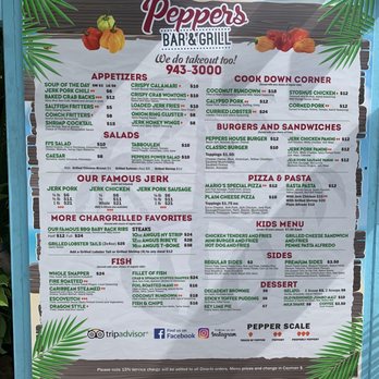 Pepper's Bar & Grill - Menu - Bars Near Me - George Town, UM