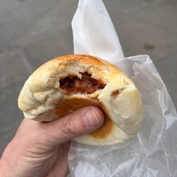 Hop Fa was closed. The pork buns here cost a little more money, but they were also right from the oven and just as delicious!