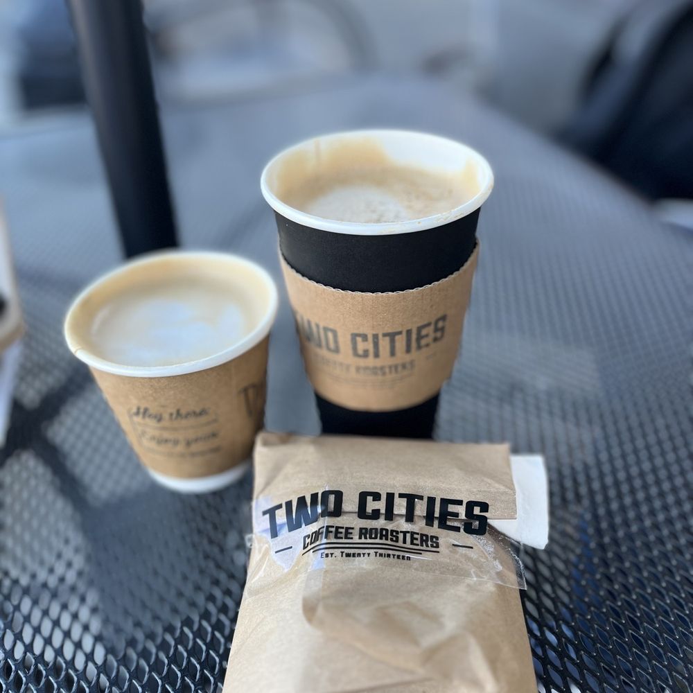 Two Cities Coffee Roasters - Cardamom Vanilla Latte 8oz ($5) 007 Latte 16oz ($7) - Coffee Roasteries Near Me - Clovis, California