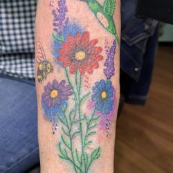 Healed tattoo by Goose.