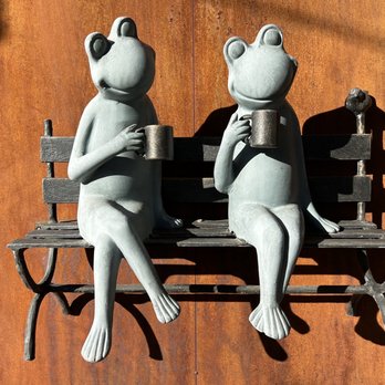 Infusion Coffee & Tea - two frogs sitting on a bench - Coffee & Tea Near Me - Tempe, Arizona Infusion Coffee & Tea - two frogs sitting on a bench - Coffee & Tea Near Me - Tempe, Arizona