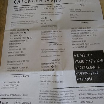 Indochine Banh Mi - Catering menu - Asian Fusion Near Me - Halifax, Nova Scotia Indochine Banh Mi - Catering menu - Asian Fusion Near Me - Halifax, Nova Scotia