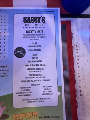 Menu photo 1 Sassy's Red House Fayetteville, AR