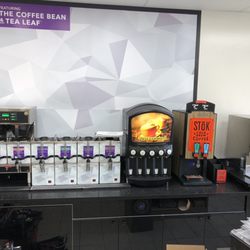 Sinclair - Now serving coffee bean and tea