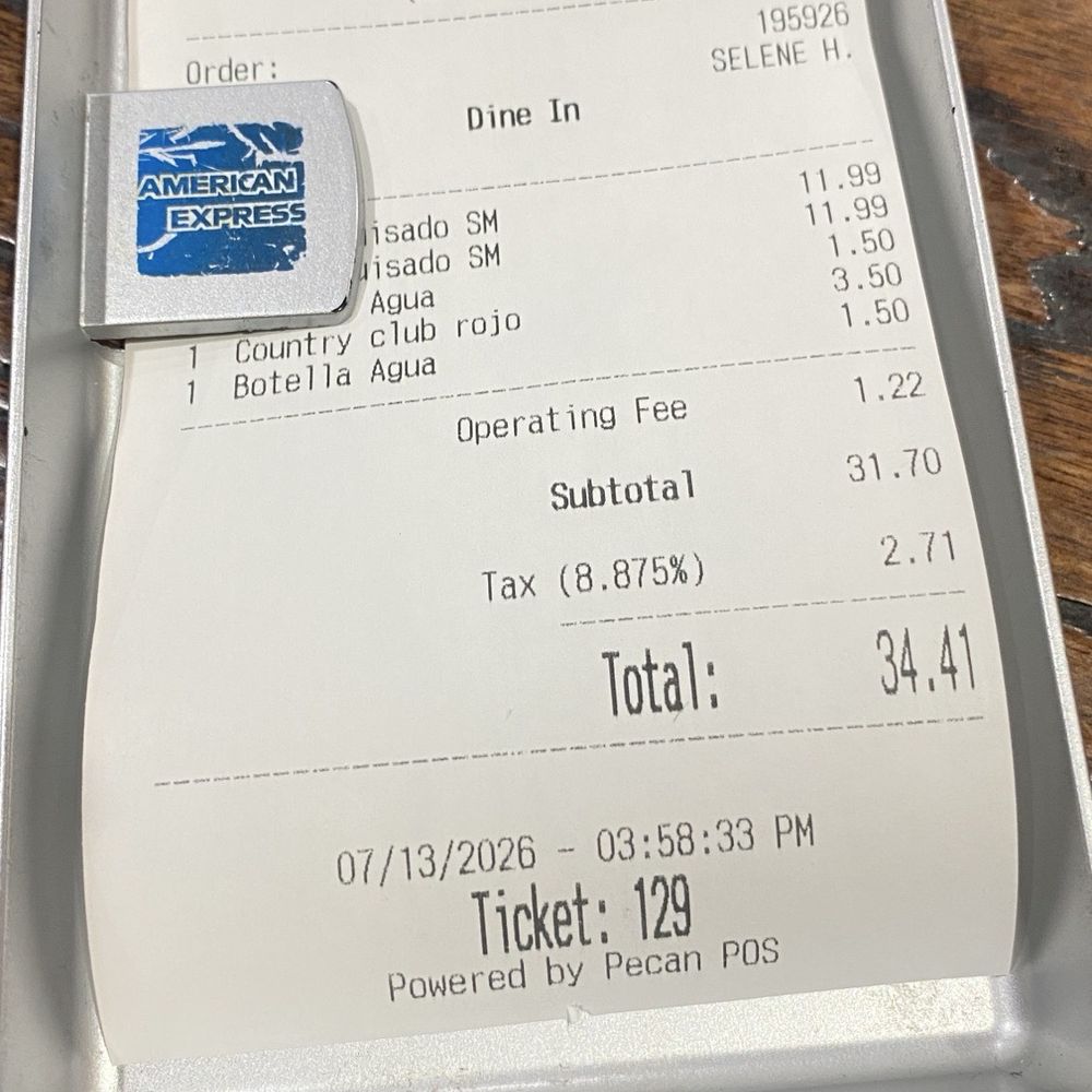 El Nuevo Capri II - I was so hungry I forgot to take pictures of my food, but this is the bill - Dominican Near Me - New York, New York El Nuevo Capri II - I was so hungry I forgot to take pictures of my food, but this is the bill - Dominican Near Me - New York, New York