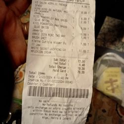 Staten Island Hair & Beauty Supply - Here's my receipt. Greedy, disgraceful, and utterly disrespectful. I will never shop there again!