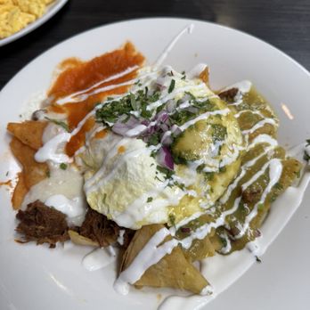 Broken Yolk Cafe - Chilaquiles Bowl with Red and Green Sauce - American Near Me - Buena Park, California