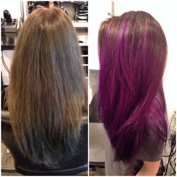 Jocelyn Piceno - Color correction. Faded blue/green to rooty violet ombré - Hair Stylists Near Me - Glendale, California Jocelyn Piceno - Color correction. Faded blue/green to rooty violet ombré - Hair Stylists Near Me - Glendale, California